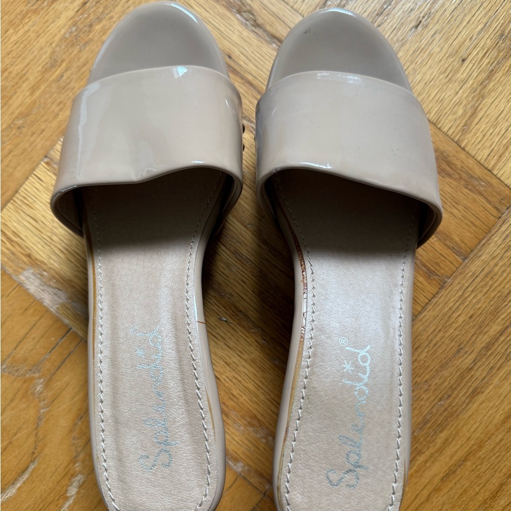 Tan Sandals Slip-On Comfort